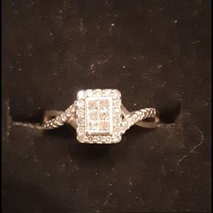 Sterling Silver and Real Diamond Ring